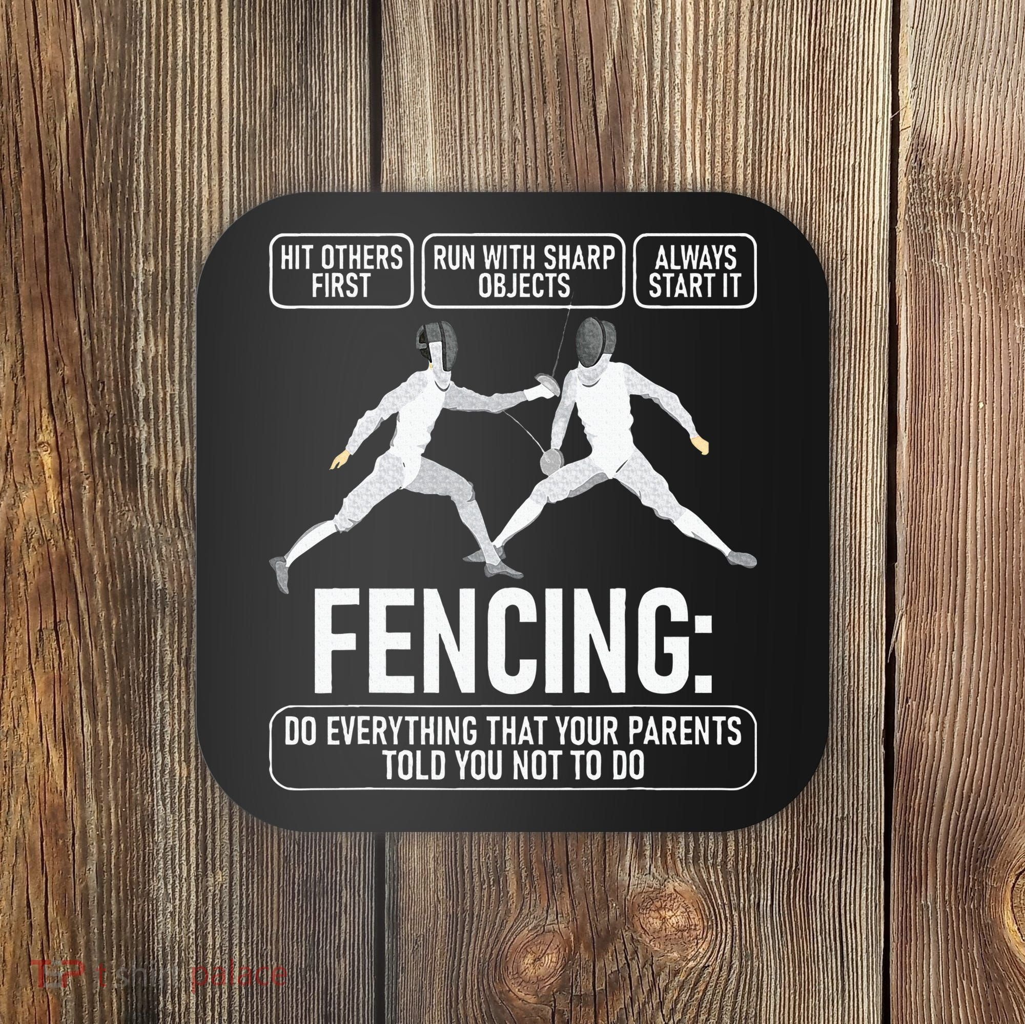 Fencing Fencer Swordsman Swordmanship Sabre Epee Coaster