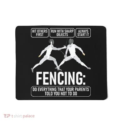 Fencing Fencer Swordsman Swordmanship Sabre Epee Mousepad