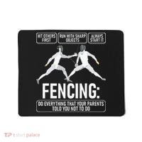 Fencing Fencer Swordsman Swordmanship Sabre Epee Mousepad thumb 0