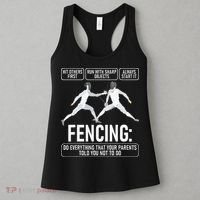 Fencing Fencer Swordsman Swordmanship Sabre Epee Women's Tank Top thumb 3
