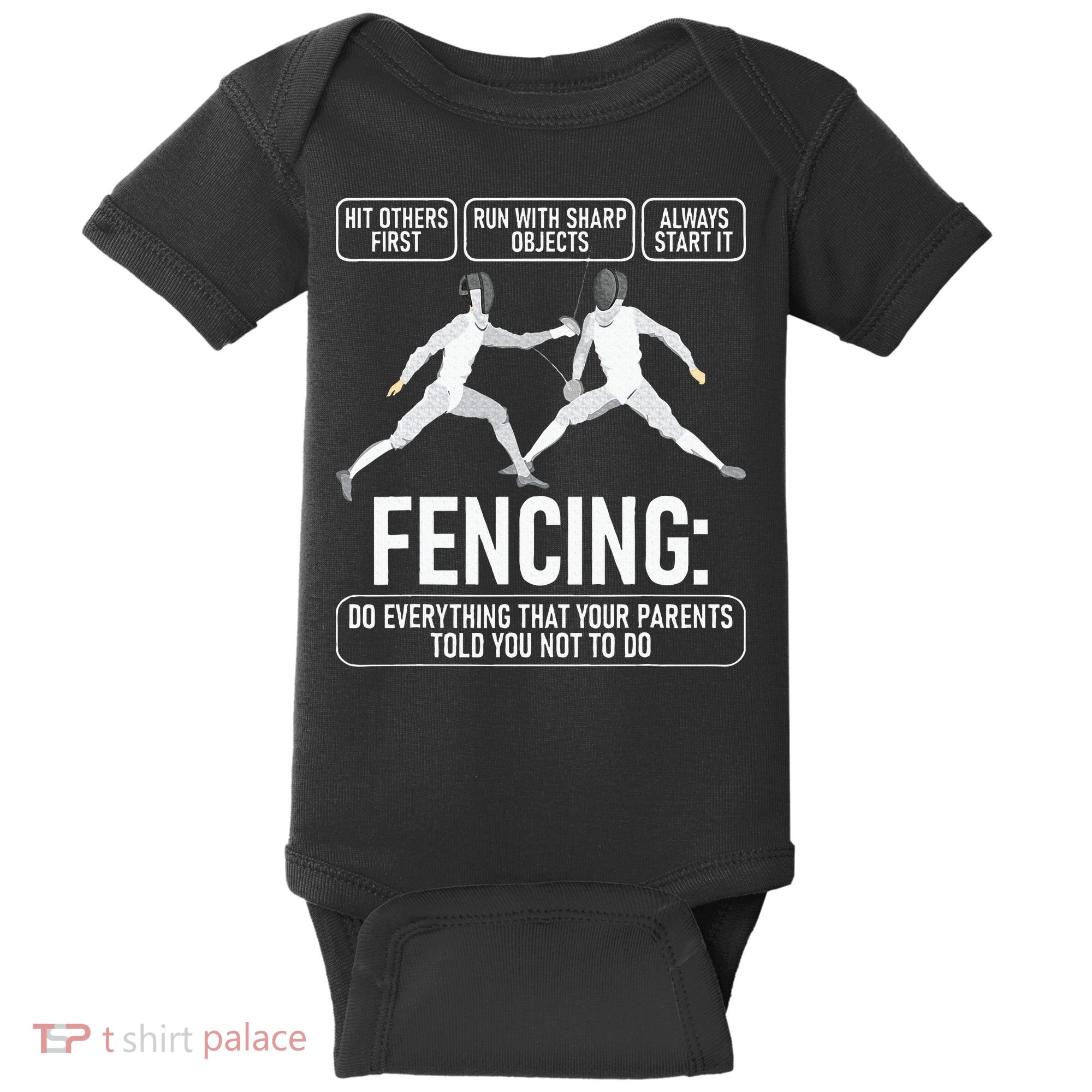 Fencing Fencer Swordsman Swordmanship Sabre Epee Baby Bodysuit