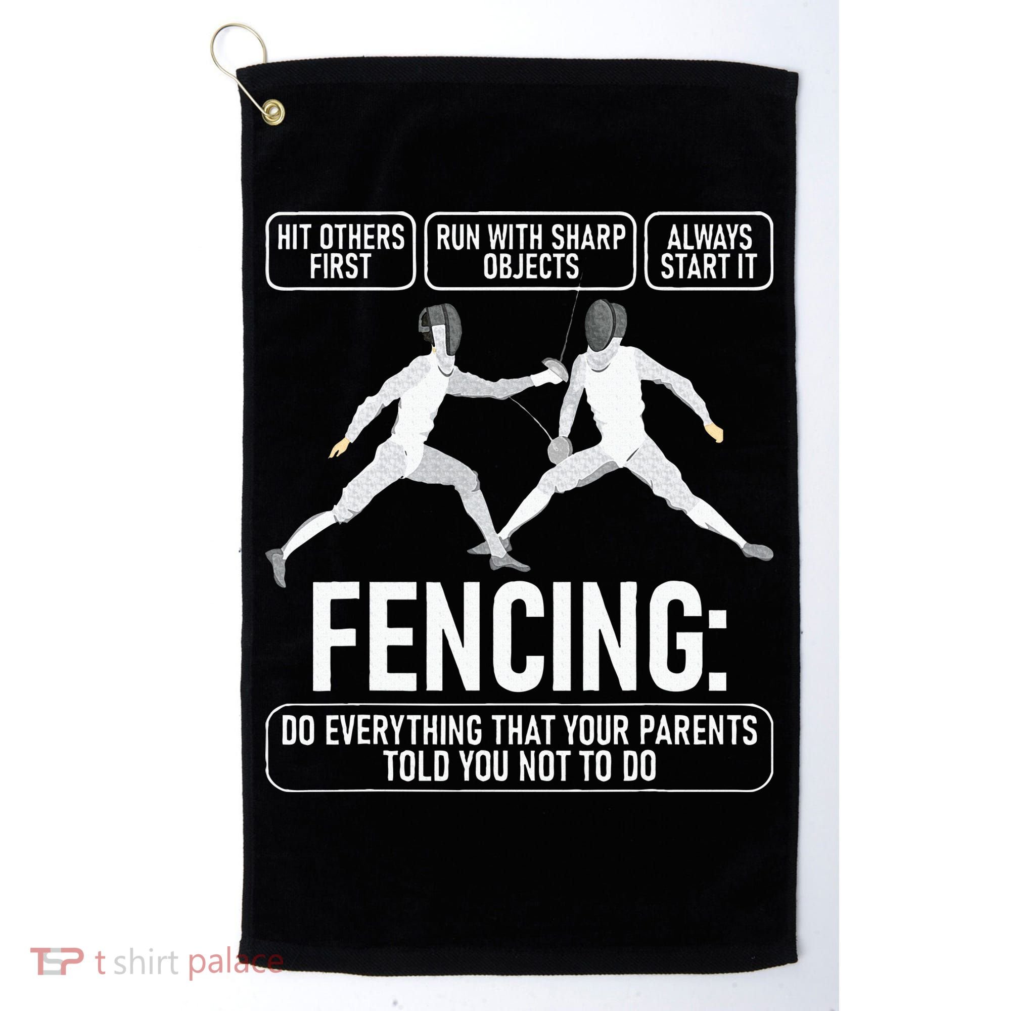 Fencing Fencer Swordsman Swordmanship Sabre Epee Golf Towel