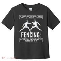 Fencing Fencer Swordsman Swordmanship Sabre Epee Toddler T-Shirt thumb 0