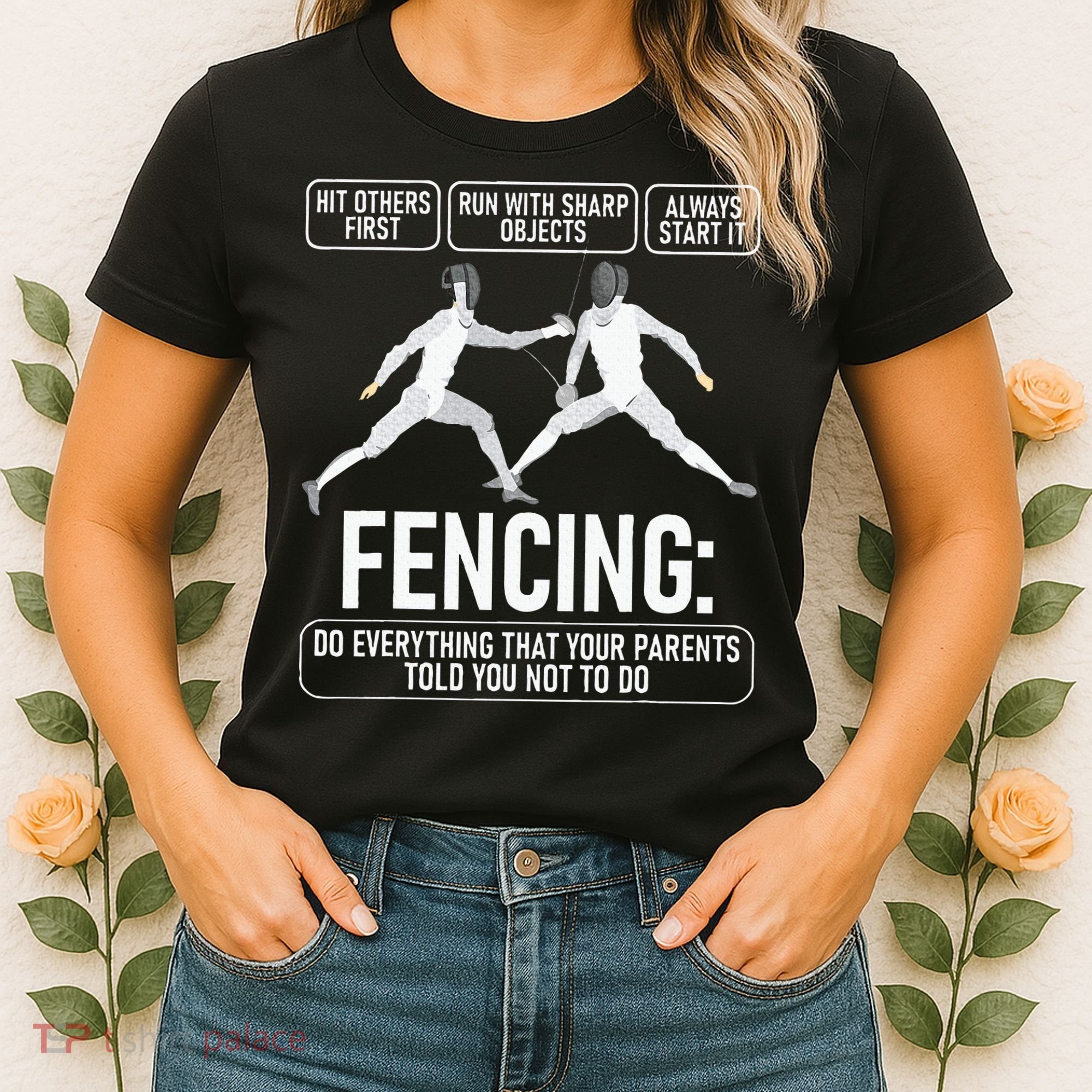 Fencing Fencer Swordsman Swordmanship Sabre Epee Women's T-Shirt