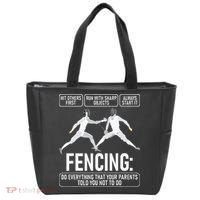 Fencing Fencer Swordsman Swordmanship Sabre Epee Tote Bag thumb 0