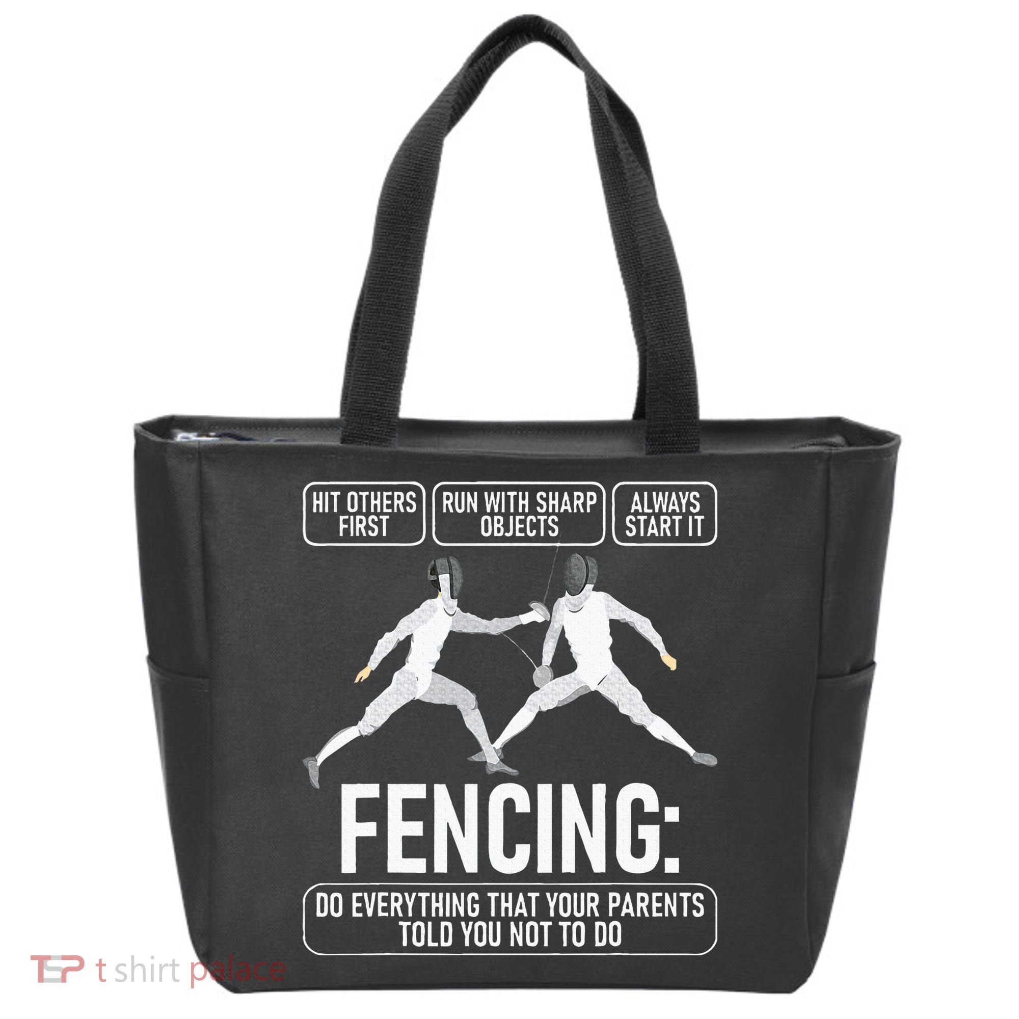 Fencing Fencer Swordsman Swordmanship Sabre Epee Tote Bag