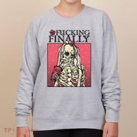 Fucking Finally Sugar Skull Bride Engagement Bride Squad Women's Sweatshirt thumb 0