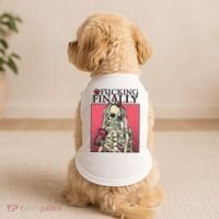 Fucking Finally Sugar Skull Bride Engagement Bride Squad Doggie Tank thumb 2
