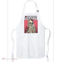 Fucking Finally Sugar Skull Bride Engagement Bride Squad Apron thumb 0