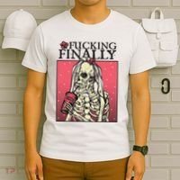 Fucking Finally Sugar Skull Bride Engagement Bride Squad T-Shirt thumb 6