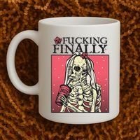 Fucking Finally Sugar Skull Bride Engagement Bride Squad Coffee Mug thumb 2