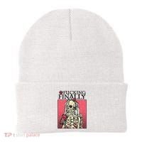 Fucking Finally Sugar Skull Bride Engagement Bride Squad Beanie thumb 0