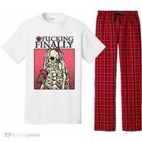 Fucking Finally Sugar Skull Bride Engagement Bride Squad Pajama Set thumb 0