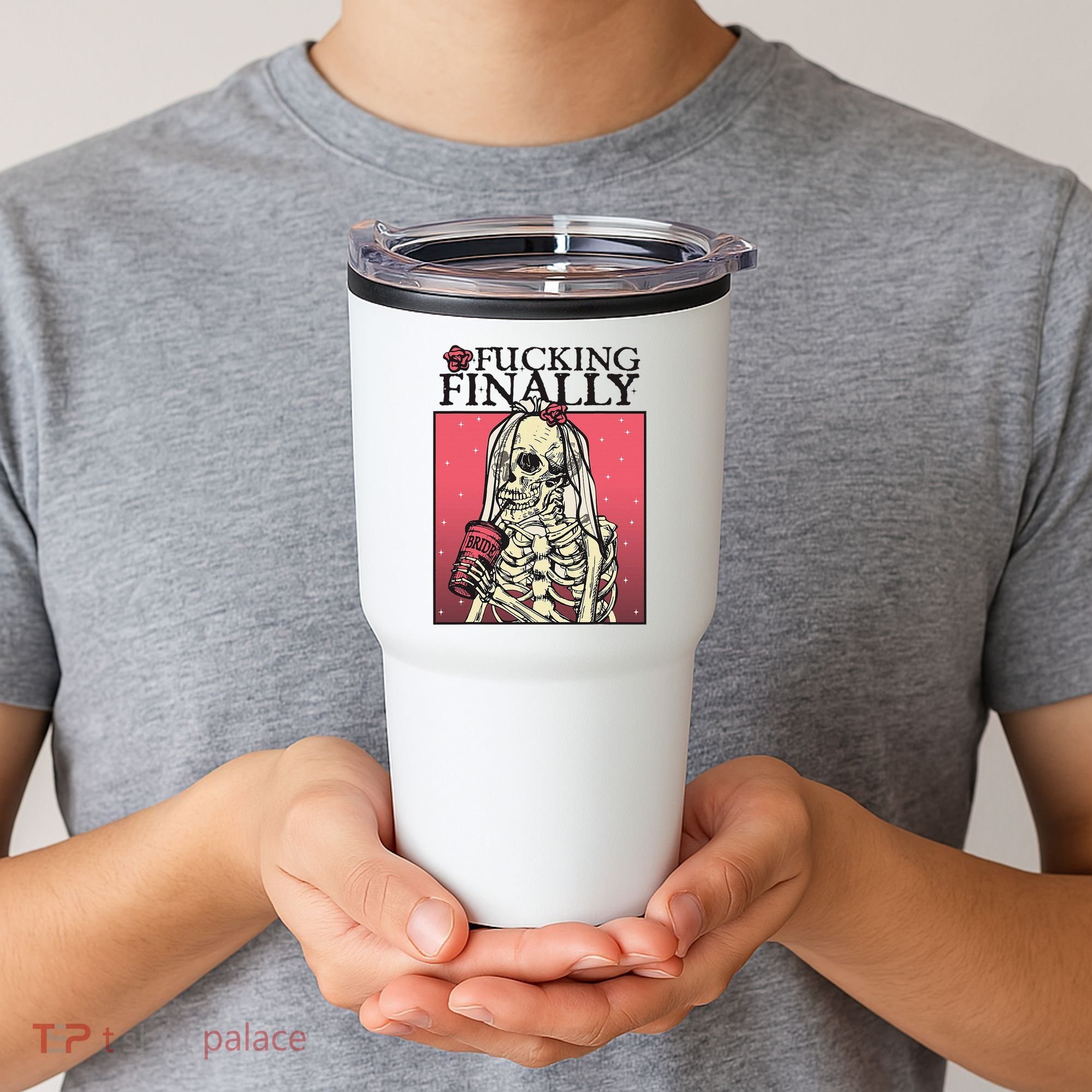 Fucking Finally Sugar Skull Bride Engagement Bride Squad Tumbler