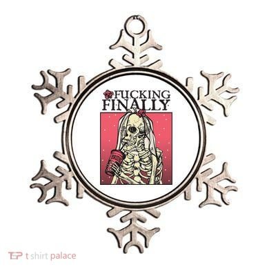 Fucking Finally Sugar Skull Bride Engagement Bride Squad Ornament
