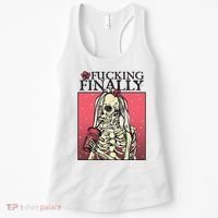 Fucking Finally Sugar Skull Bride Engagement Bride Squad Women's Tank Top thumb 0