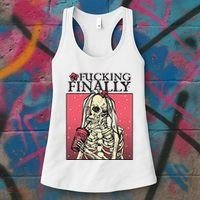 Fucking Finally Sugar Skull Bride Engagement Bride Squad Women's Tank Top thumb 3