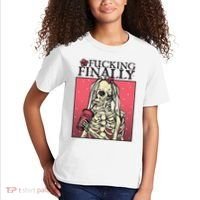 Fucking Finally Sugar Skull Bride Engagement Bride Squad Kids T-Shirt thumb 2