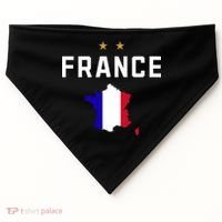 France Flag Soccer Jersey USA-Made Doggie Bandana thumb 0