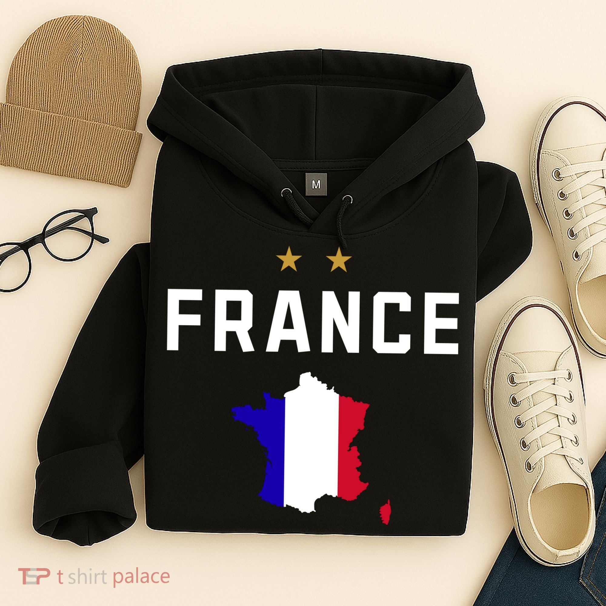 France Flag Soccer Jersey Hoodie