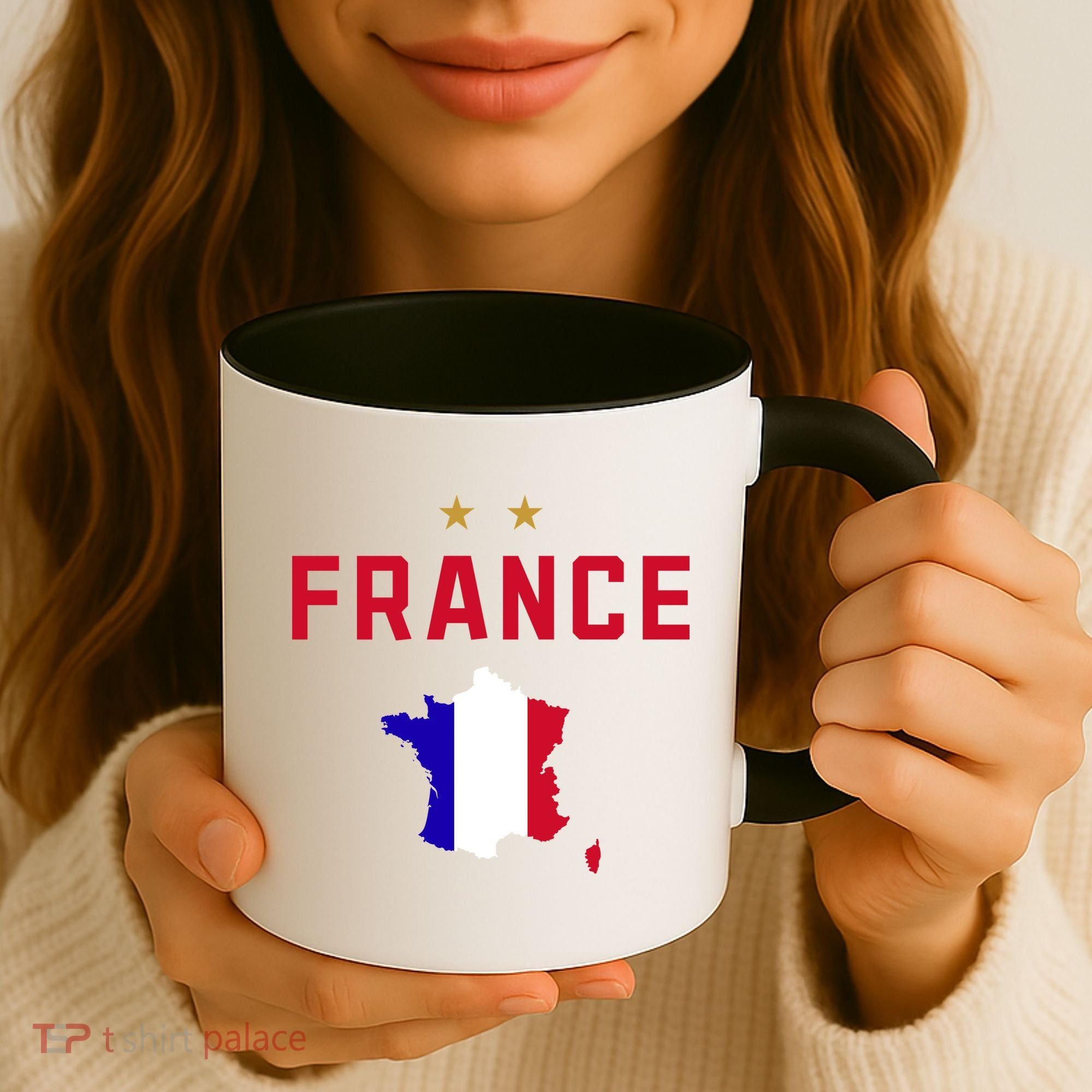 France Flag Soccer Jersey Coffee Mug