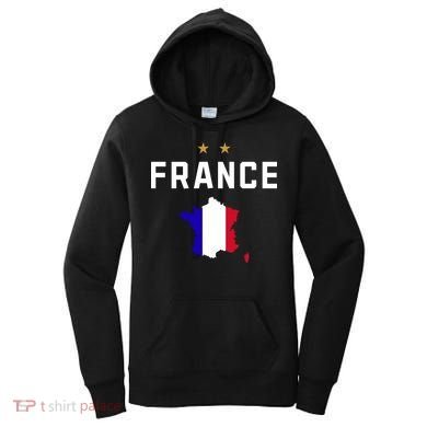 France Flag Soccer Jersey Women's Hoodie
