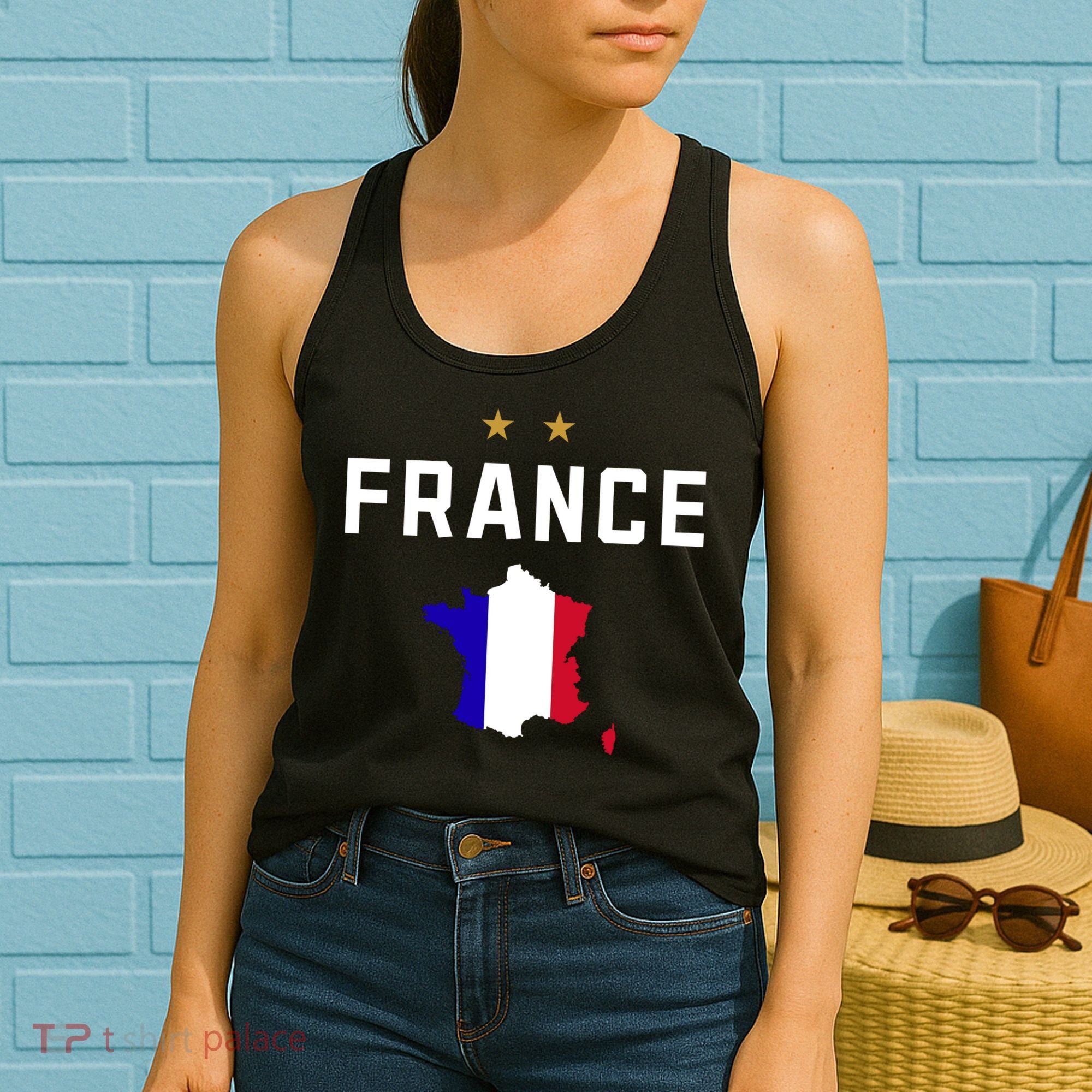 France Flag Soccer Jersey Women's Tank Top