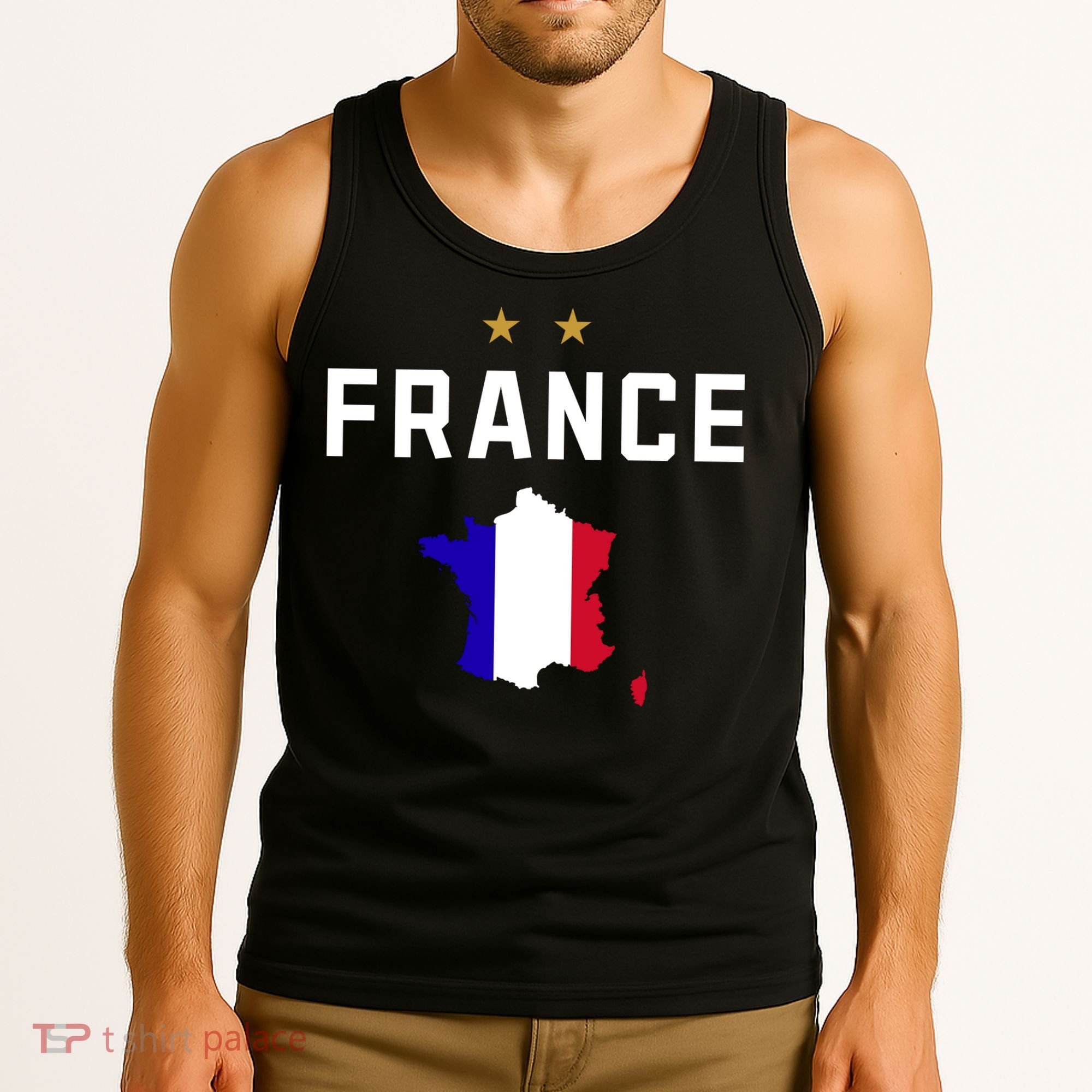 France Flag Soccer Jersey Tank Top