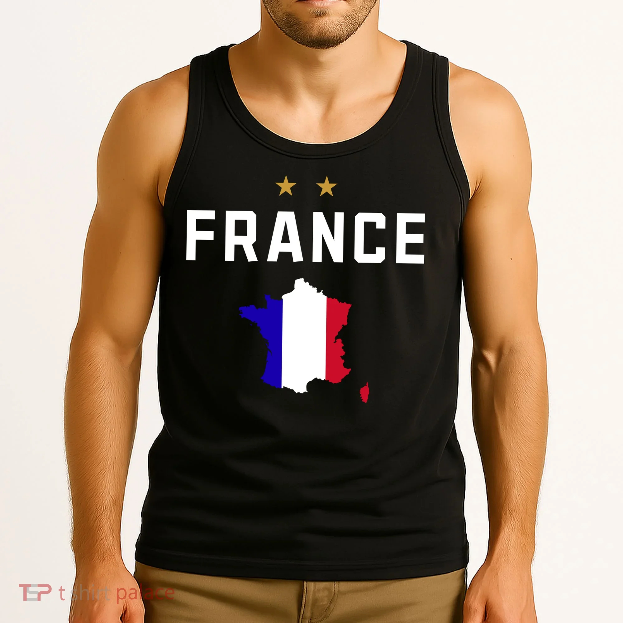 France Flag Soccer Jersey Tank Top