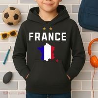 France Flag Soccer Jersey Kids Hoodie thumb 2