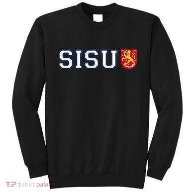 Finland Finnish Sisu Flag Crest Sweatshirt