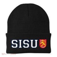 Finland Finnish Sisu Flag Crest Beanie thumb 0