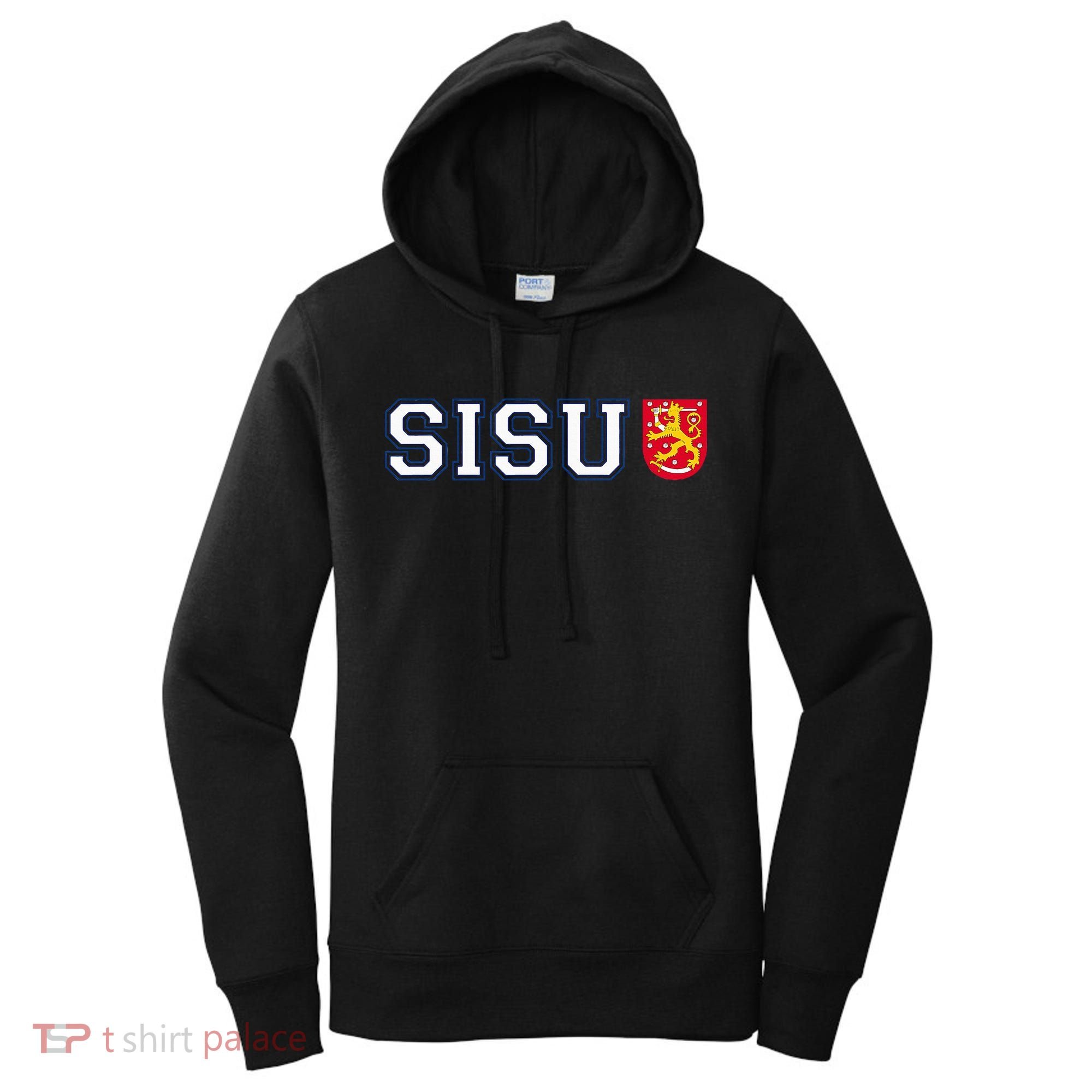Finland Finnish Sisu Flag Crest Women's Hoodie