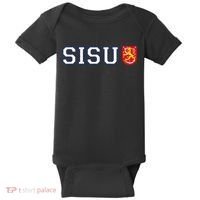 Finland Finnish Sisu Flag Crest Baby Bodysuit thumb 0
