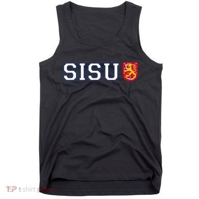 Finland Finnish Sisu Flag Crest Tank Top