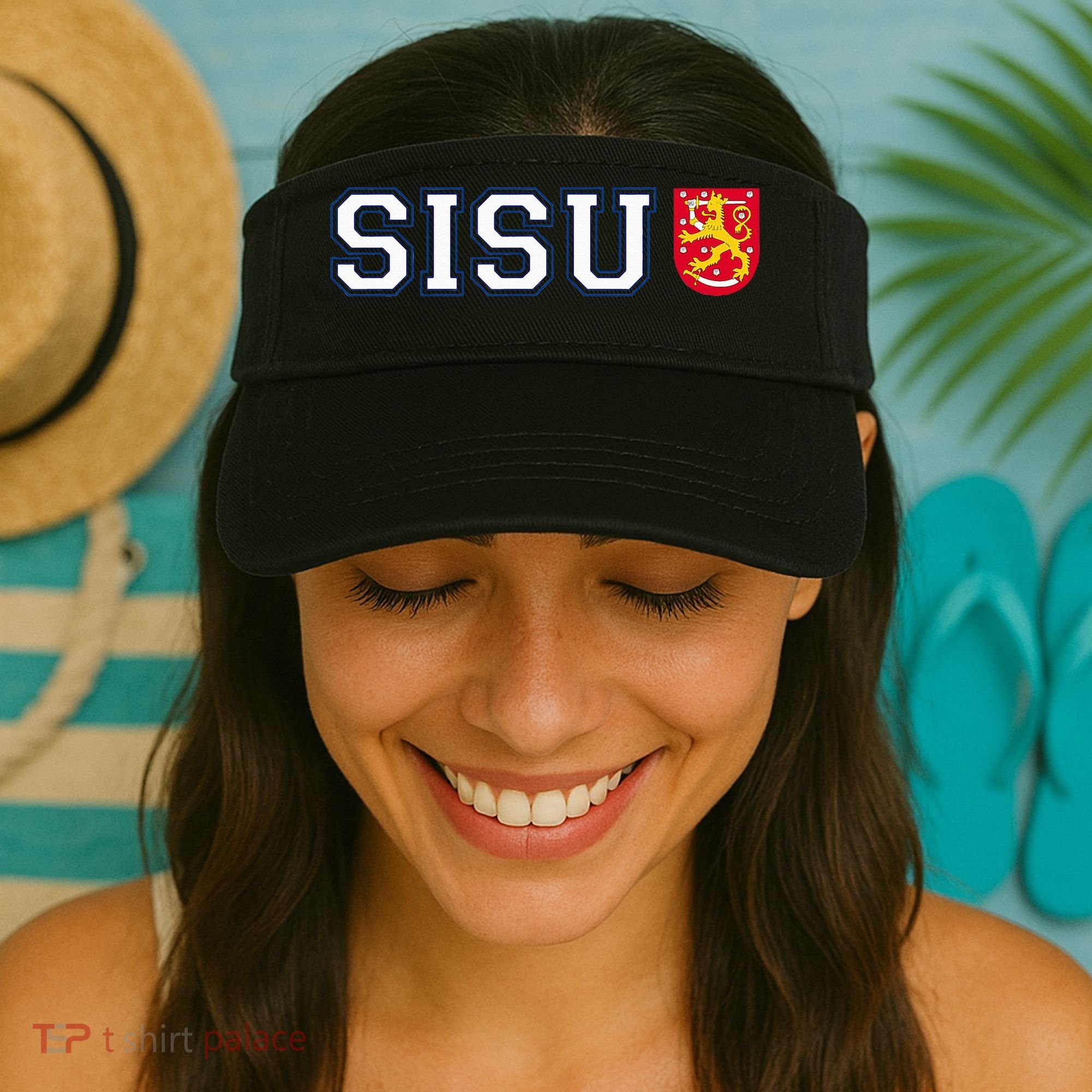 Finland Finnish Sisu Flag Crest Visor