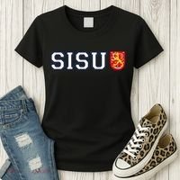 Finland Finnish Sisu Flag Crest Women's T-Shirt thumb 3