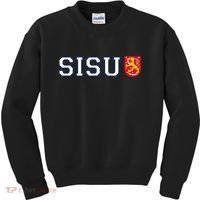 Finland Finnish Sisu Flag Crest Kids Sweatshirt thumb 0