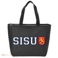 Finland Finnish Sisu Flag Crest Tote Bag thumb 0