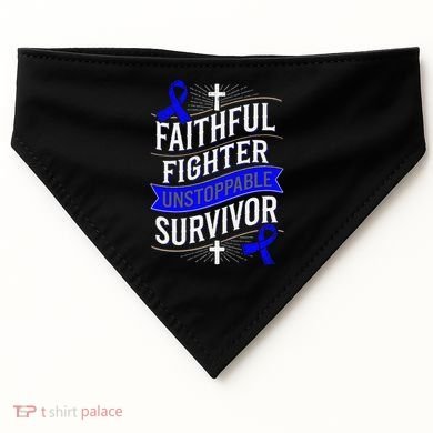 Faithful Fighter Survivor Juvenile Arthritis Awareness USA-Made Doggie Bandana