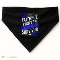 Faithful Fighter Survivor Juvenile Arthritis Awareness USA-Made Doggie Bandana thumb 0