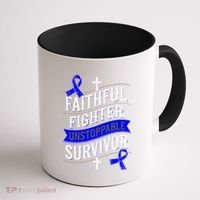 Faithful Fighter Survivor Juvenile Arthritis Awareness Coffee Mug thumb 1
