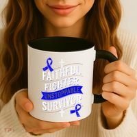 Faithful Fighter Survivor Juvenile Arthritis Awareness Coffee Mug thumb 3