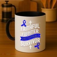 Faithful Fighter Survivor Juvenile Arthritis Awareness Coffee Mug thumb 4