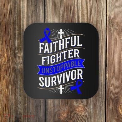 Faithful Fighter Survivor Juvenile Arthritis Awareness Coaster