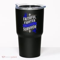Faithful Fighter Survivor Juvenile Arthritis Awareness Tumbler thumb 0