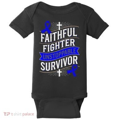 Faithful Fighter Survivor Juvenile Arthritis Awareness Baby Bodysuit