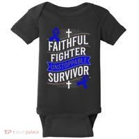 Faithful Fighter Survivor Juvenile Arthritis Awareness Baby Bodysuit thumb 0