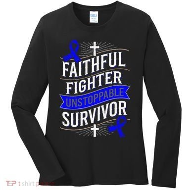 Faithful Fighter Survivor Juvenile Arthritis Awareness Women's Long Sleeve Shirt