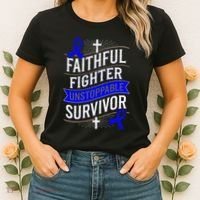 Faithful Fighter Survivor Juvenile Arthritis Awareness Women's T-Shirt thumb 2